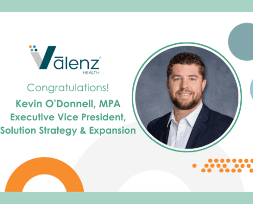 Headshot of Kevin O'Donnell and Valenz Health logo